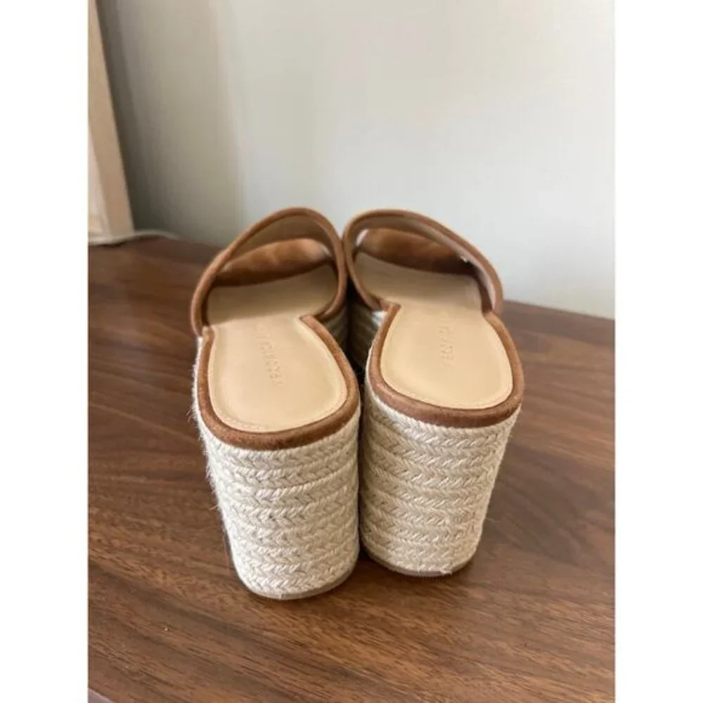 NEW Veronica Beard Gable Suede Platform Wedge Espadrille Cushion Sandals Size:7M
